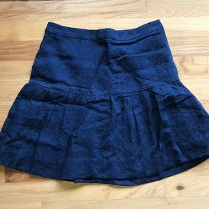 J crew navy fit and flare skirt